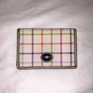 Mini Coach Plaid Wallet